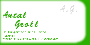 antal groll business card